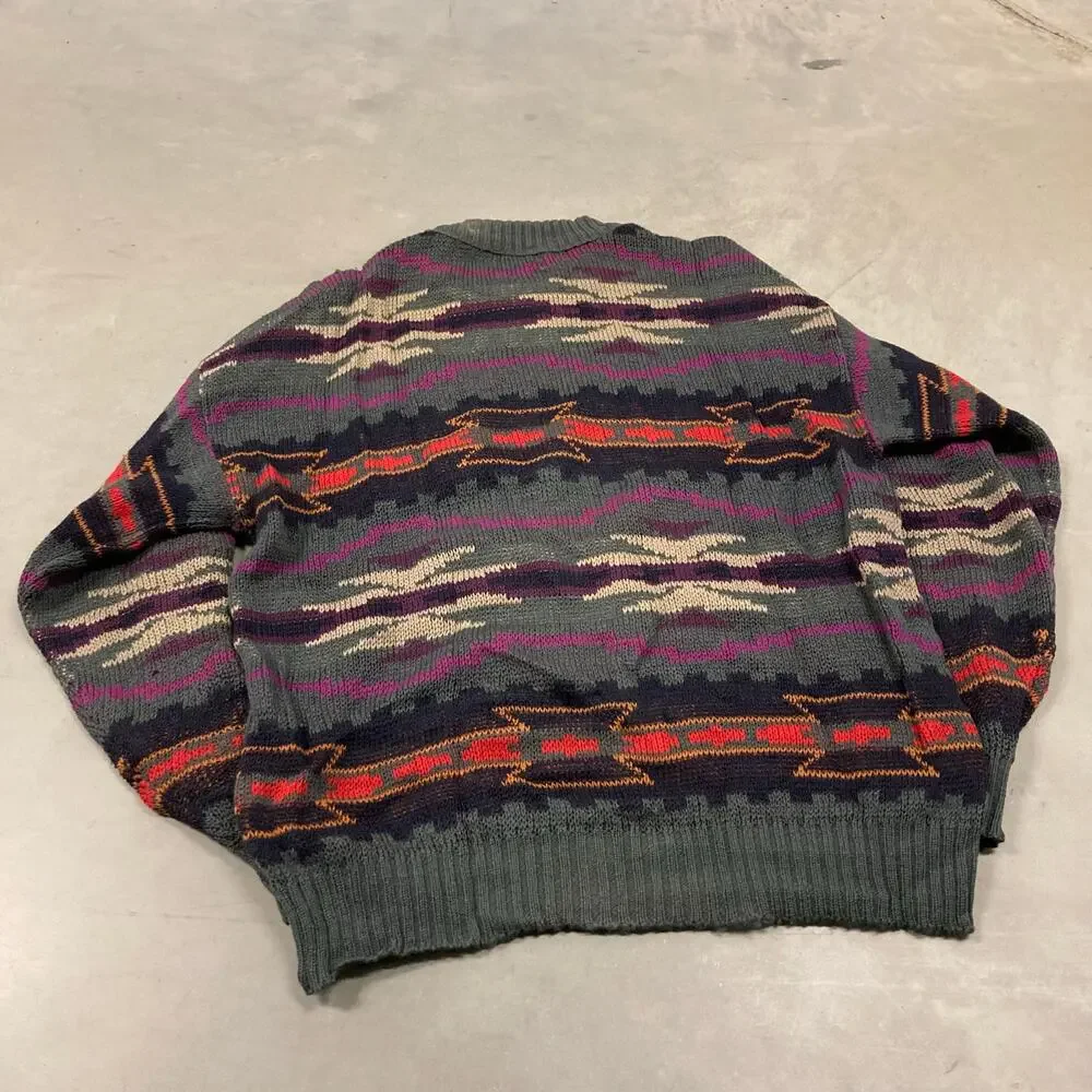 vintage y2k patterned sweater